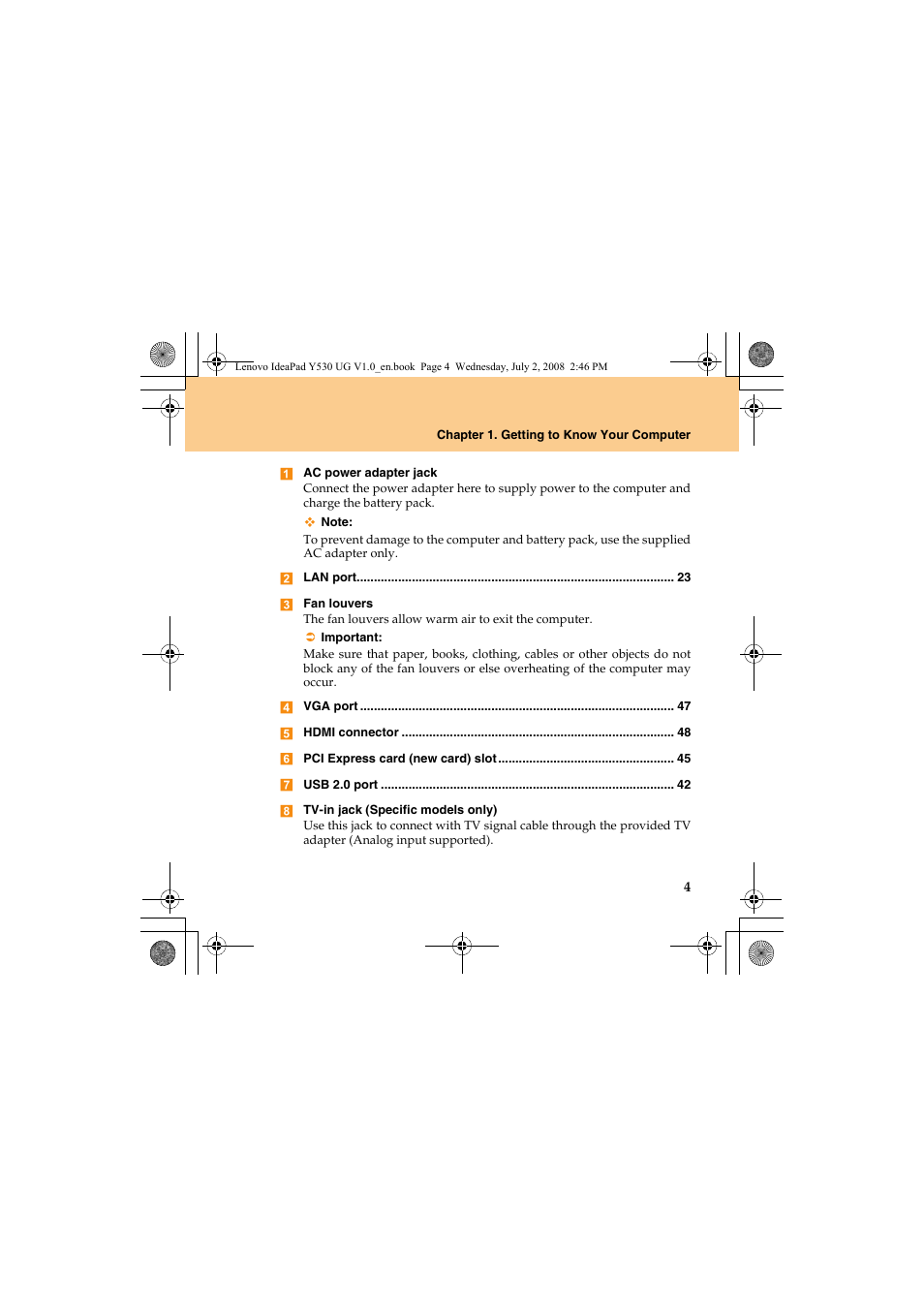 Lenovo IdeaPad Y530 User Manual | Page 13 / 152