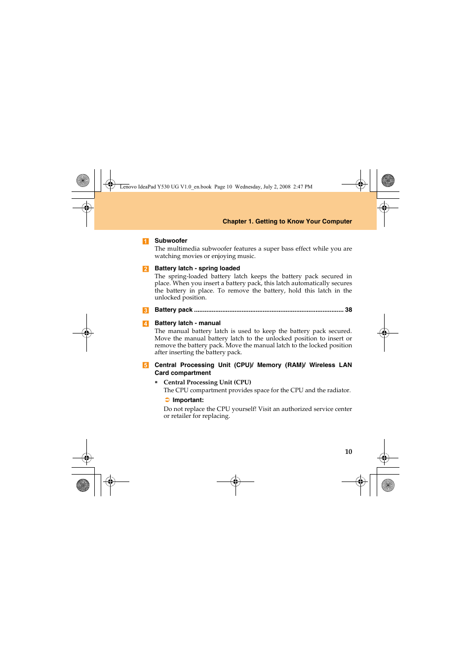 Lenovo IdeaPad Y530 User Manual | Page 19 / 152