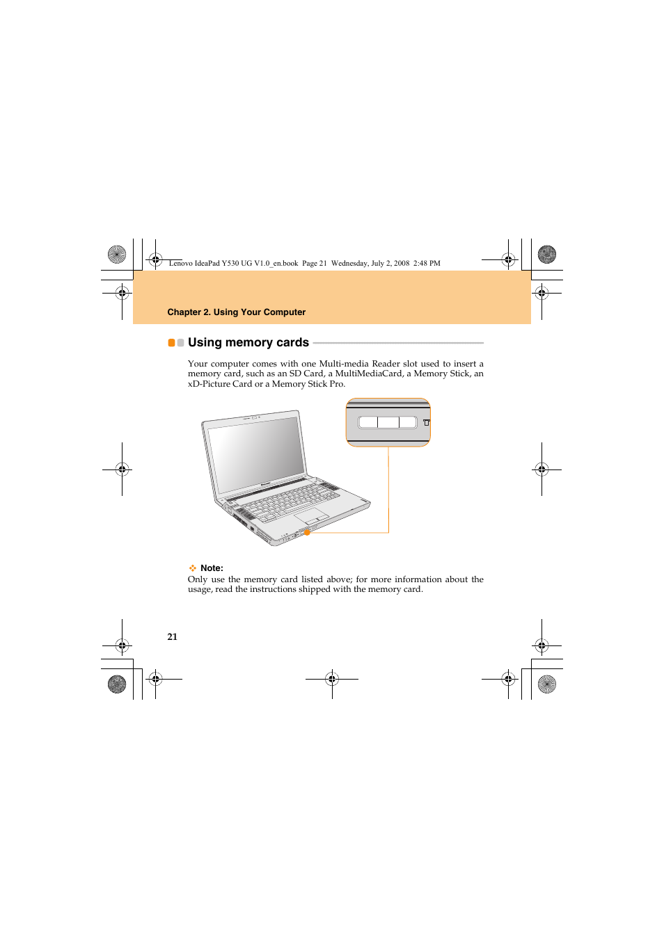 Lenovo IdeaPad Y530 User Manual | Page 30 / 152