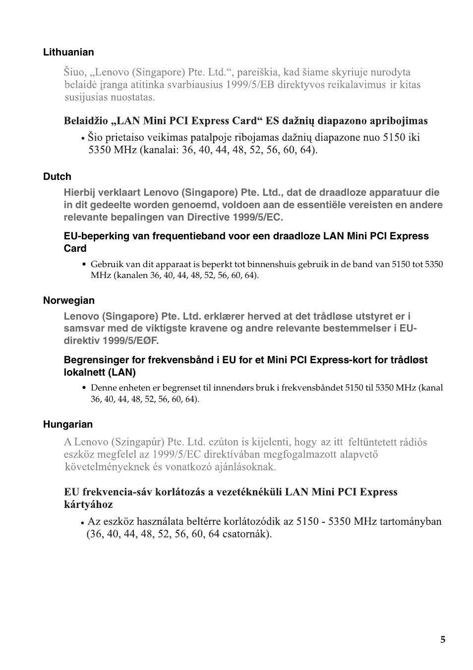 Lenovo IdeaPad S400u Notebook User Manual | Page 5 / 16
