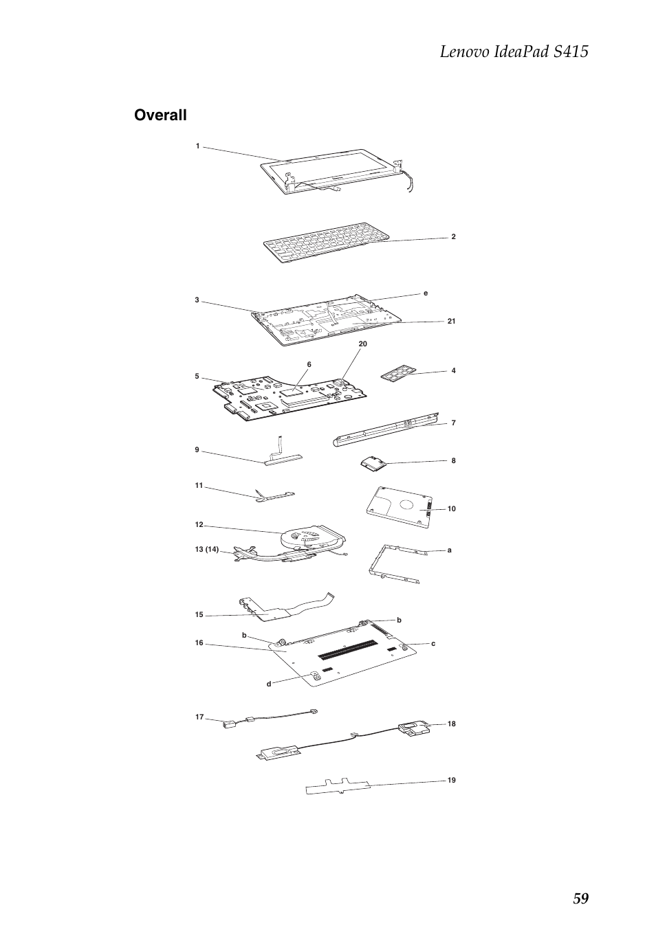 Overall, Lenovo ideapad s415, 59 overall | Lenovo IdeaPad S415 Notebook User Manual | Page 63 / 78