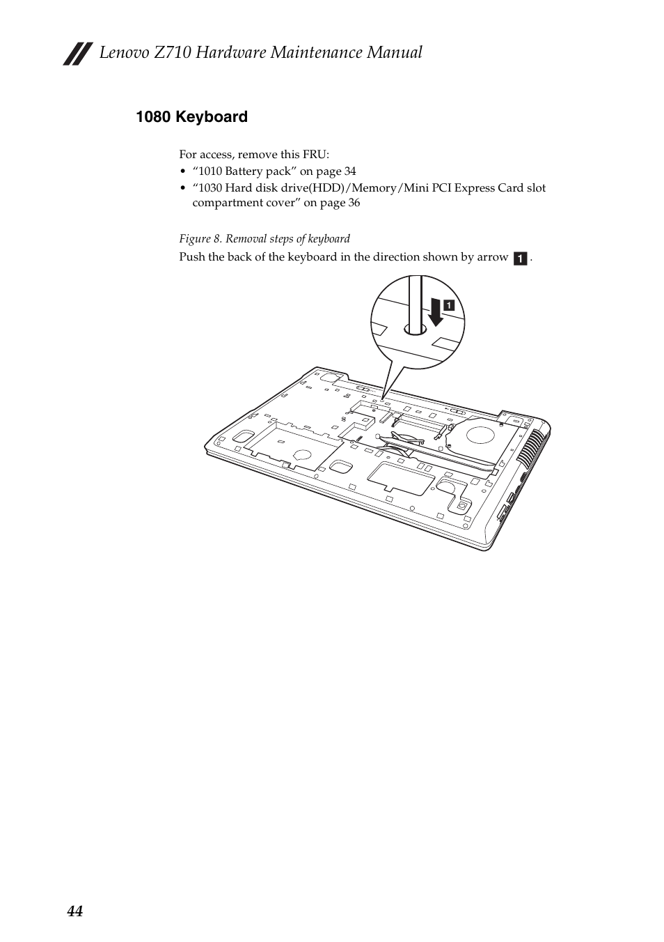 1080 keyboard, Lenovo z710 hardware maintenance manual | Lenovo IdeaPad Z710 Notebook User Manual | Page 48 / 95