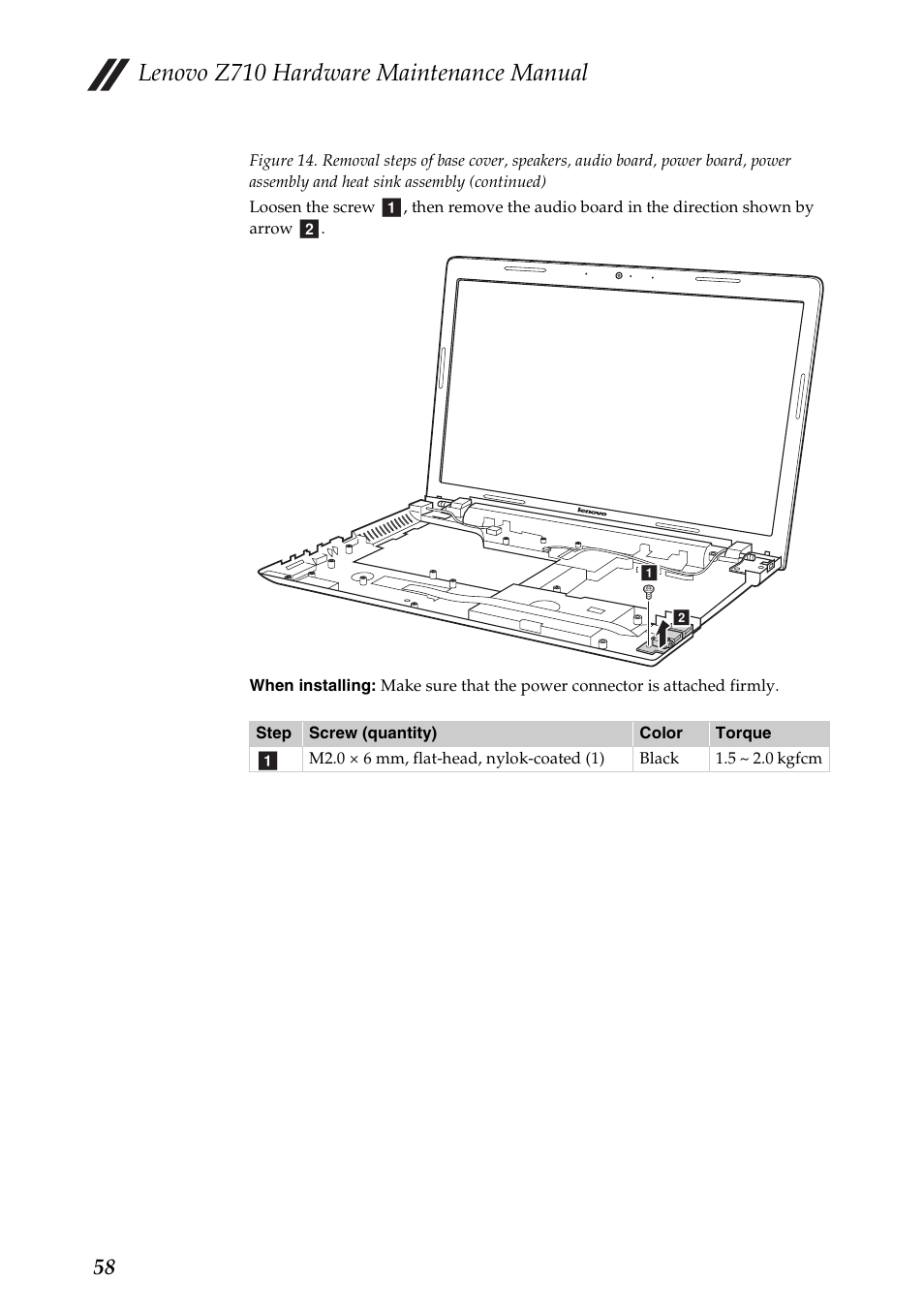 Lenovo z710 hardware maintenance manual | Lenovo IdeaPad Z710 Notebook User Manual | Page 62 / 95