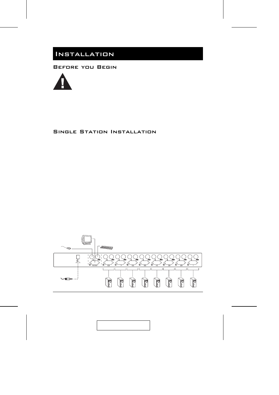 Installation, Before you begin single station installation | ATEN CS-88A User Manual | Page 11 / 41