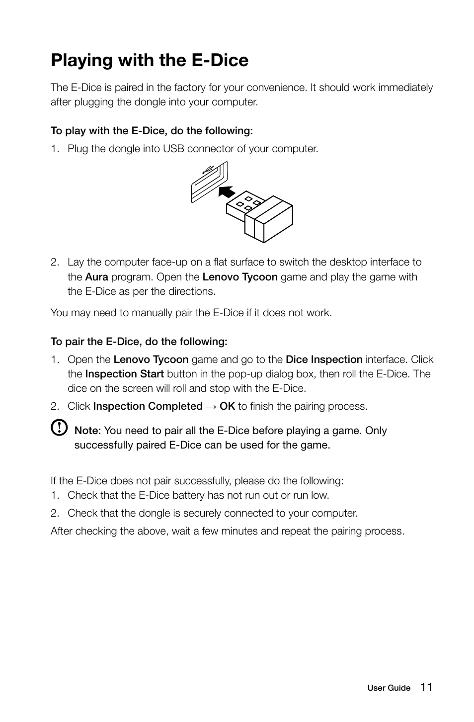 Playing with the e-dice | Lenovo Horizon 27 Table PC IdeaCentre User Manual | Page 16 / 47