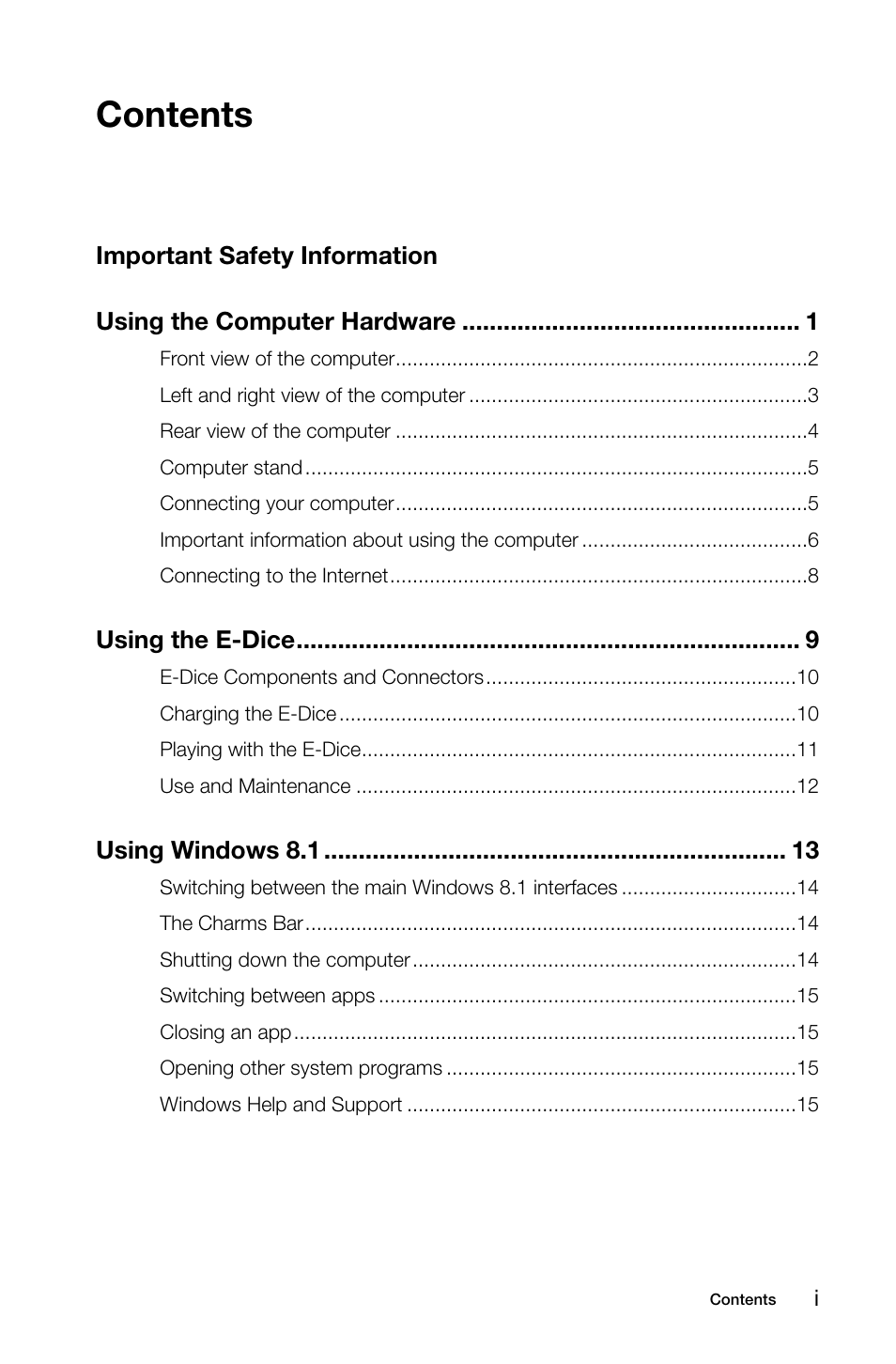 Lenovo Horizon 27 Table PC IdeaCentre User Manual | Page 4 / 47