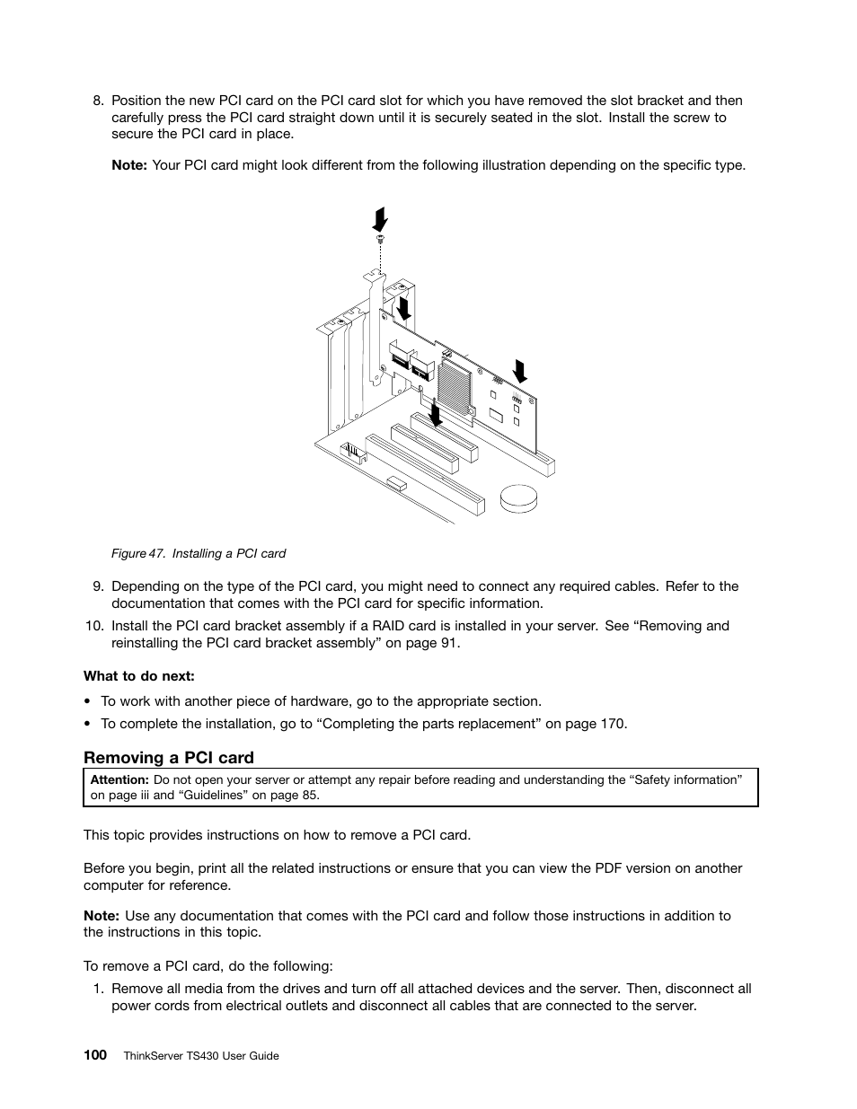 Lenovo ThinkServer TS430 User Manual | Page 112 / 222