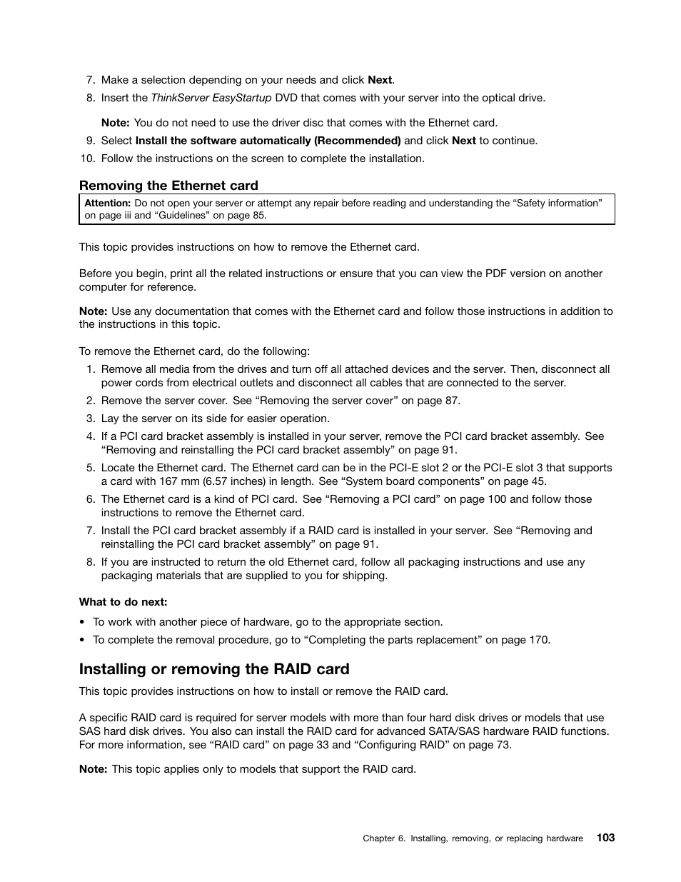 Installing or removing the raid card | Lenovo ThinkServer TS430 User Manual | Page 115 / 222