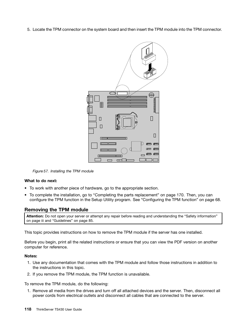 Lenovo ThinkServer TS430 User Manual | Page 130 / 222