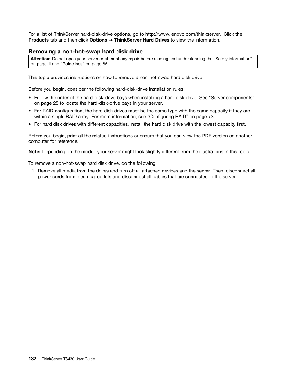 Lenovo ThinkServer TS430 User Manual | Page 144 / 222