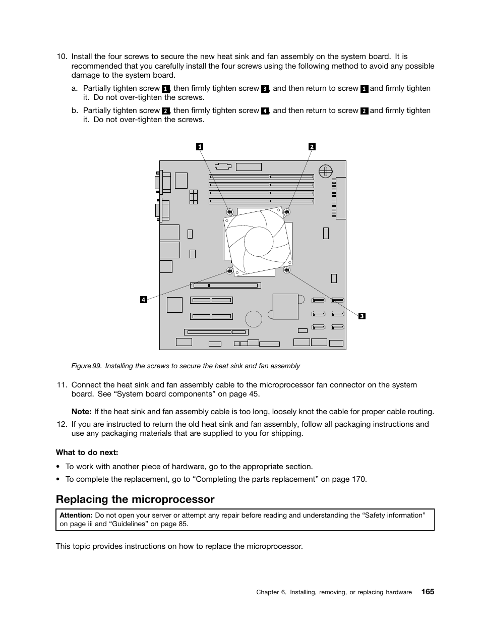 Replacing the microprocessor | Lenovo ThinkServer TS430 User Manual | Page 177 / 222