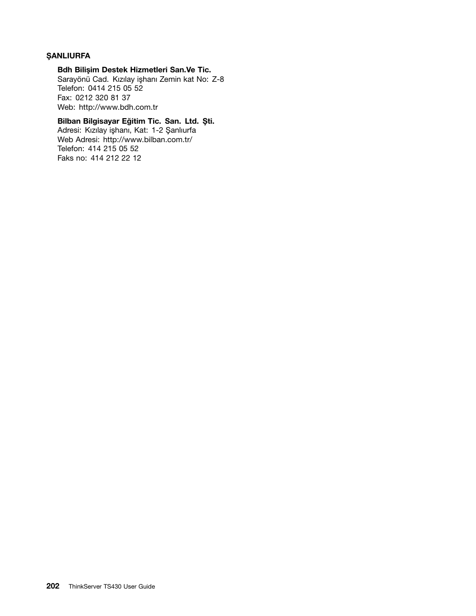 Lenovo ThinkServer TS430 User Manual | Page 214 / 222
