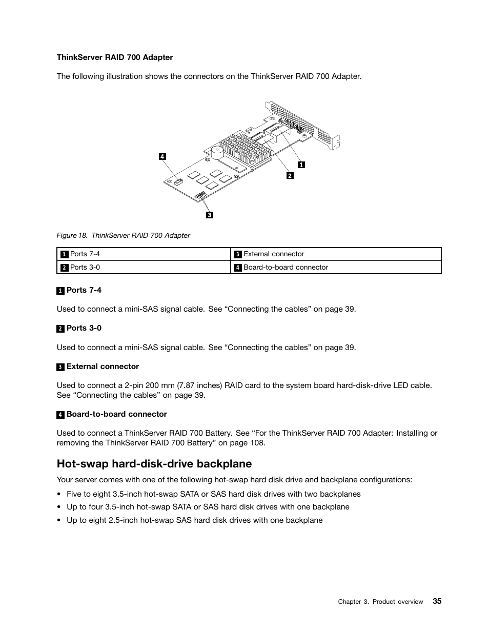 Hot-swap hard-disk-drive backplane | Lenovo ThinkServer TS430 User Manual | Page 47 / 222