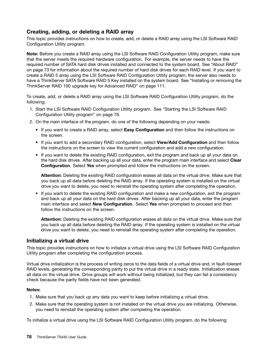 Lenovo ThinkServer TS430 User Manual | Page 90 / 222