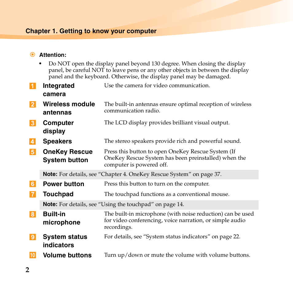 Lenovo IdeaPad U450p User Manual | Page 16 / 136