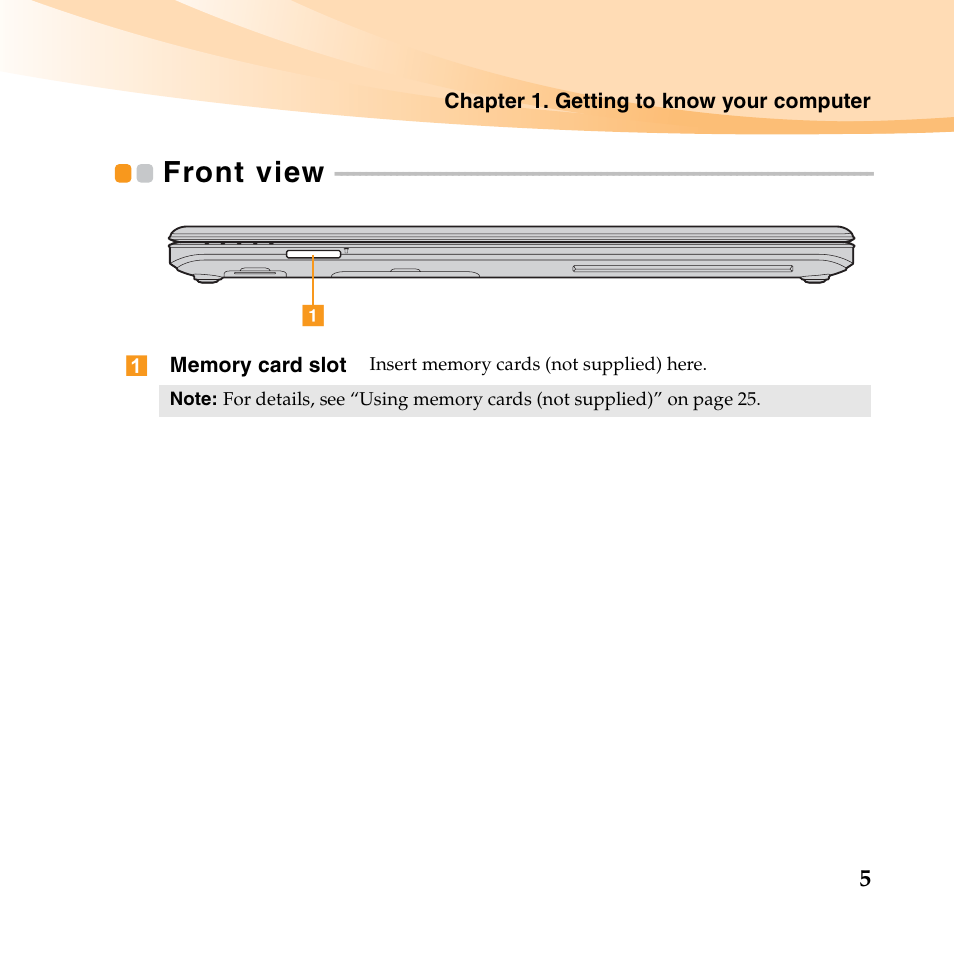 Front view | Lenovo IdeaPad U450p User Manual | Page 19 / 136