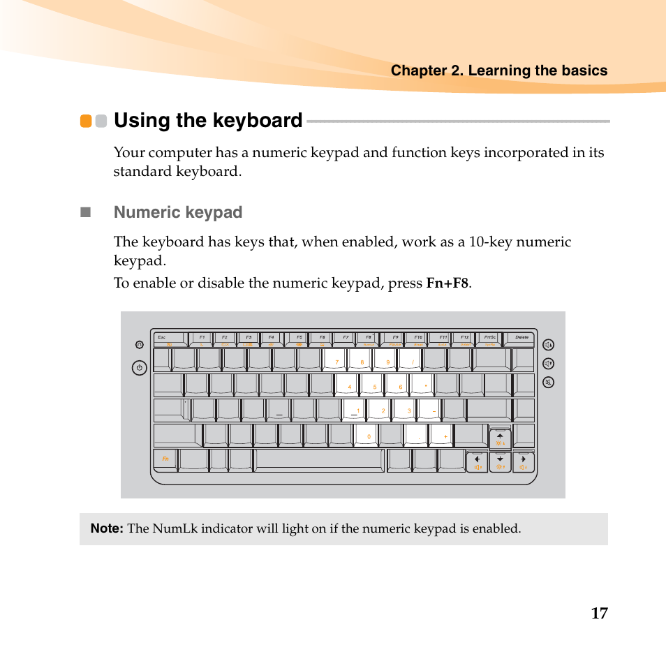 Using the keyboard | Lenovo IdeaPad U450p User Manual | Page 31 / 136
