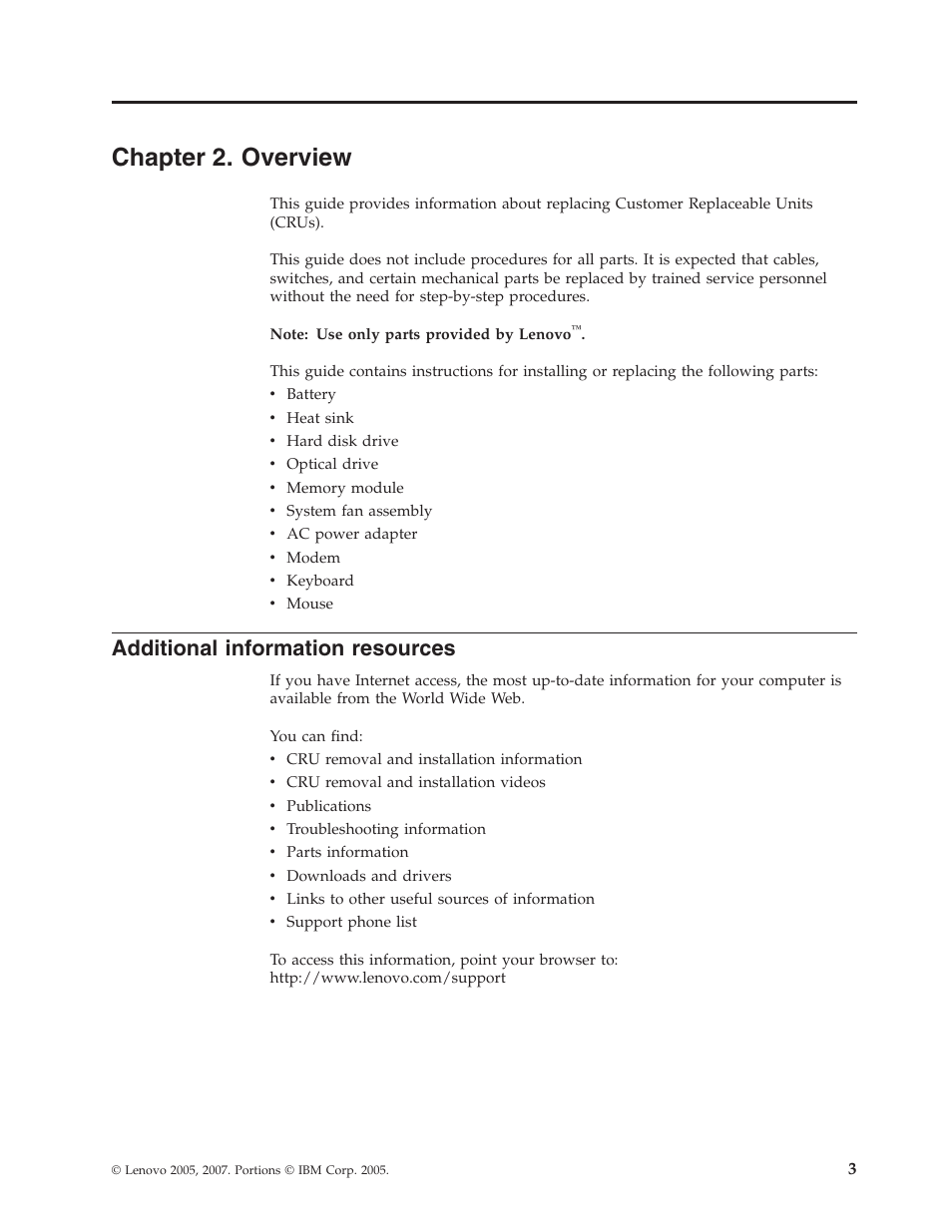 Chapter 2. overview, Additional information resources, Chapter | Overview, Additional, Information, Resources | Lenovo ThinkCentre A61e User Manual | Page 11 / 42