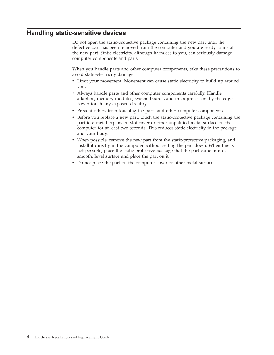 Handling static-sensitive devices, Handling, Static-sensitive | Devices | Lenovo ThinkCentre A61e User Manual | Page 12 / 42