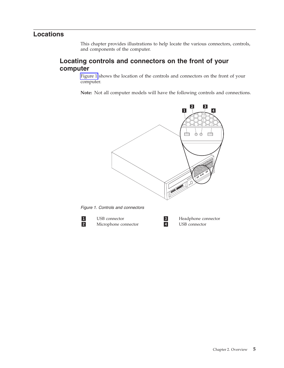 Locations, Locating, Controls | Connectors, Front, Your, Computer | Lenovo ThinkCentre A61e User Manual | Page 13 / 42