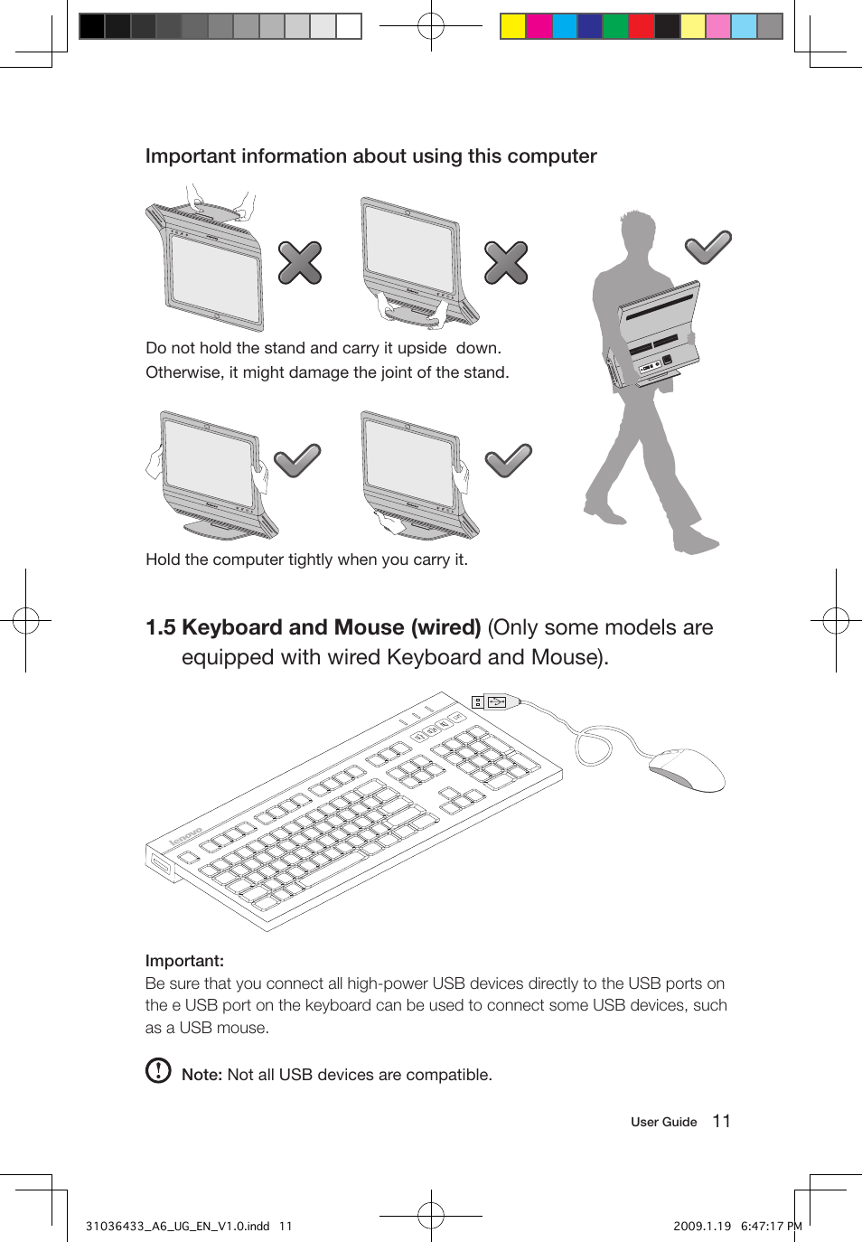 Important information about using this computer | Lenovo IdeaCentre A600 User Manual | Page 16 / 47