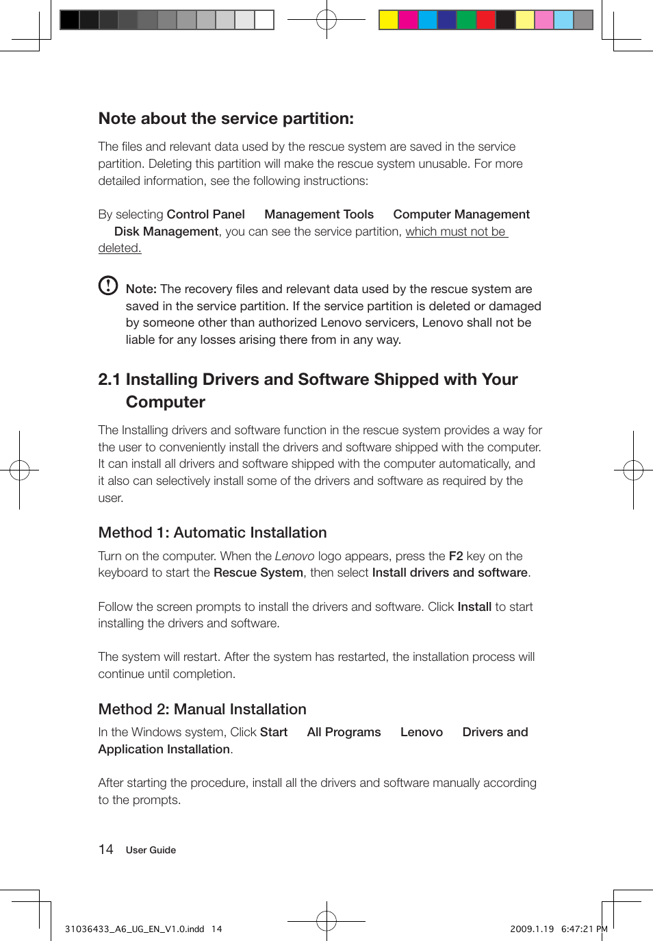 Lenovo IdeaCentre A600 User Manual | Page 19 / 47