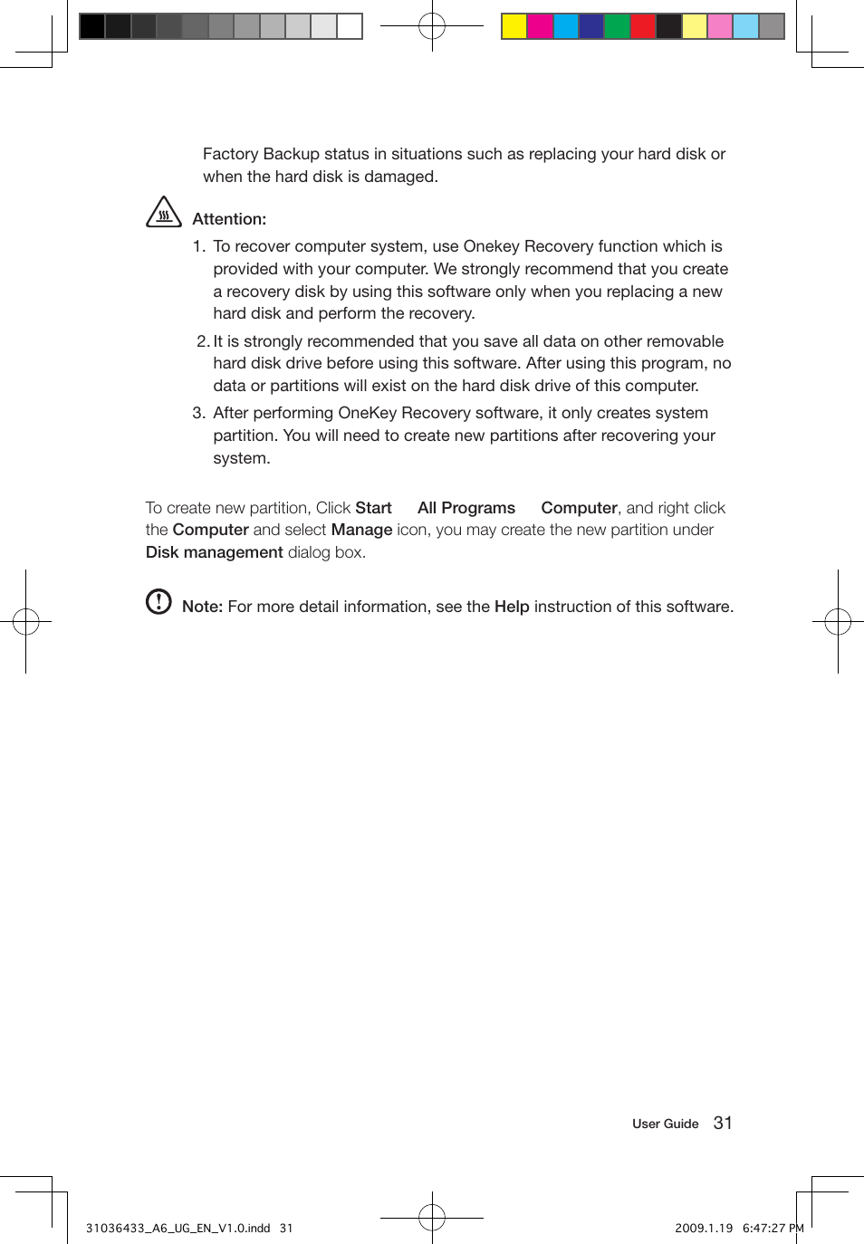 Lenovo IdeaCentre A600 User Manual | Page 36 / 47