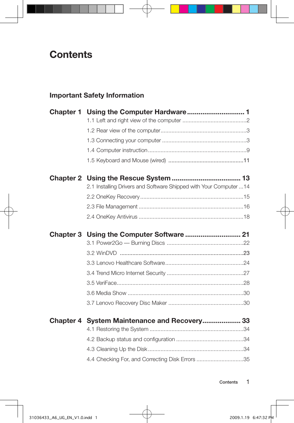 Lenovo IdeaCentre A600 User Manual | Page 4 / 47