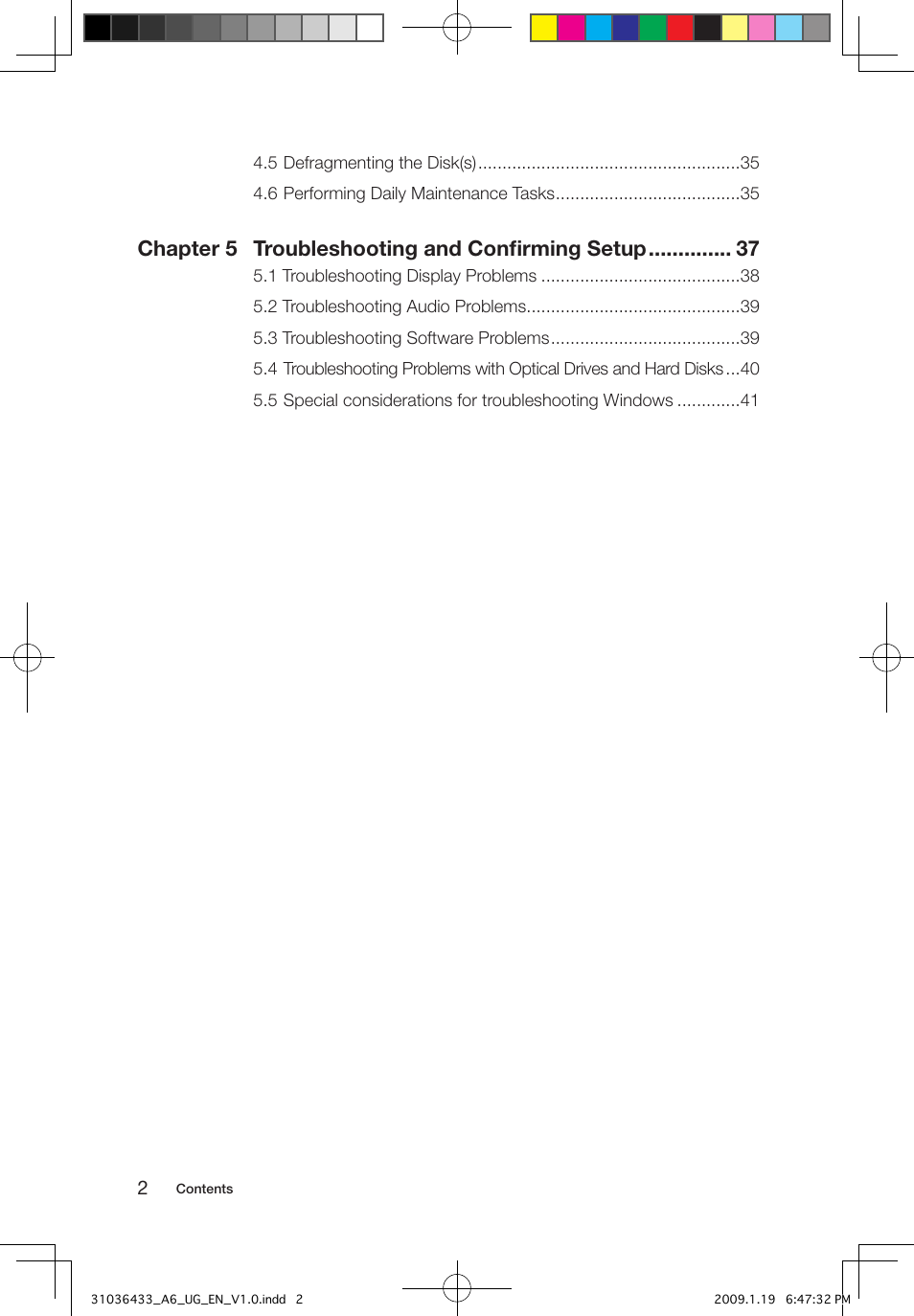 Chapter 5 troubleshooting and conﬁrming setup | Lenovo IdeaCentre A600 User Manual | Page 5 / 47