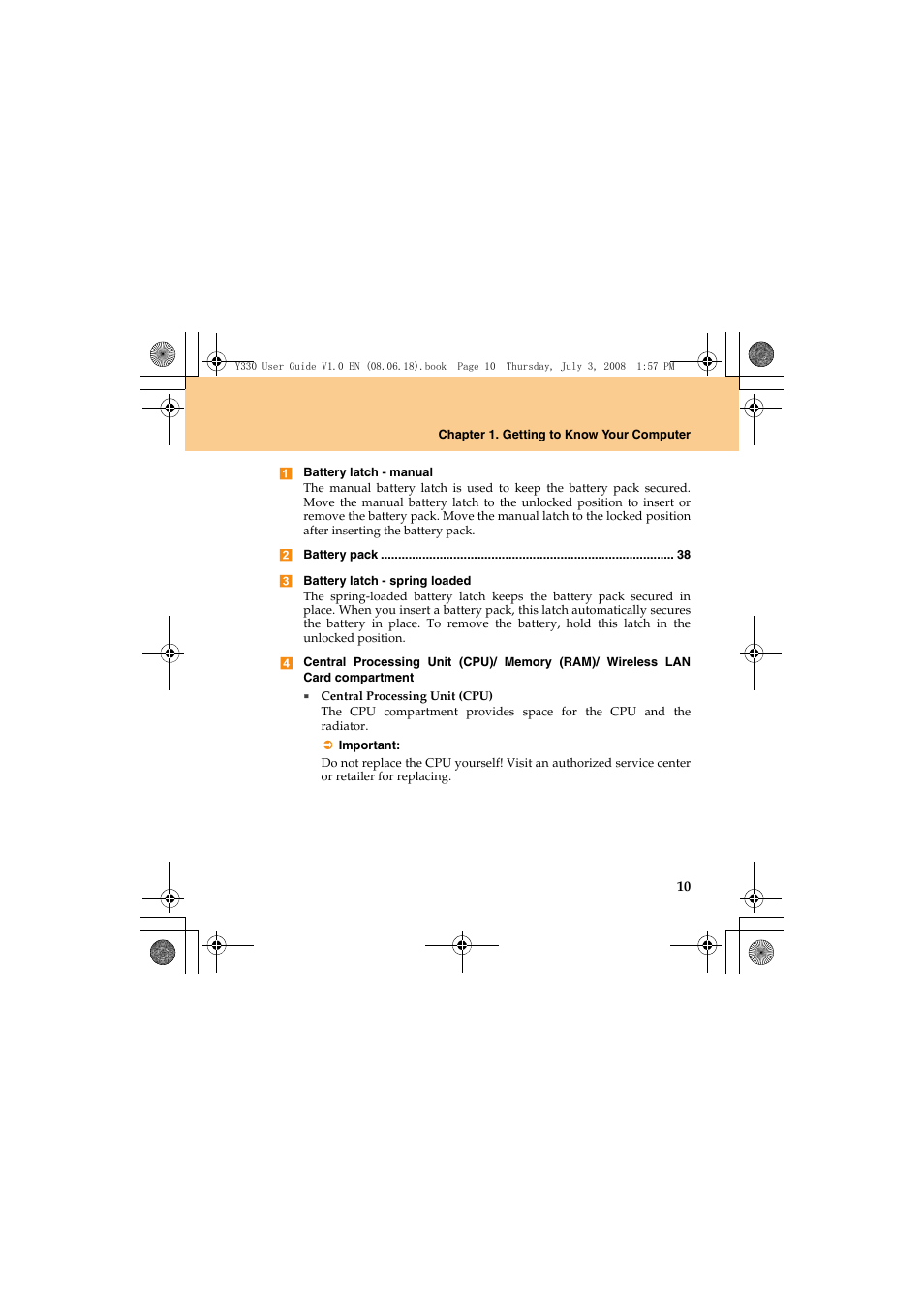 Lenovo IdeaPad Y330 User Manual | Page 19 / 148