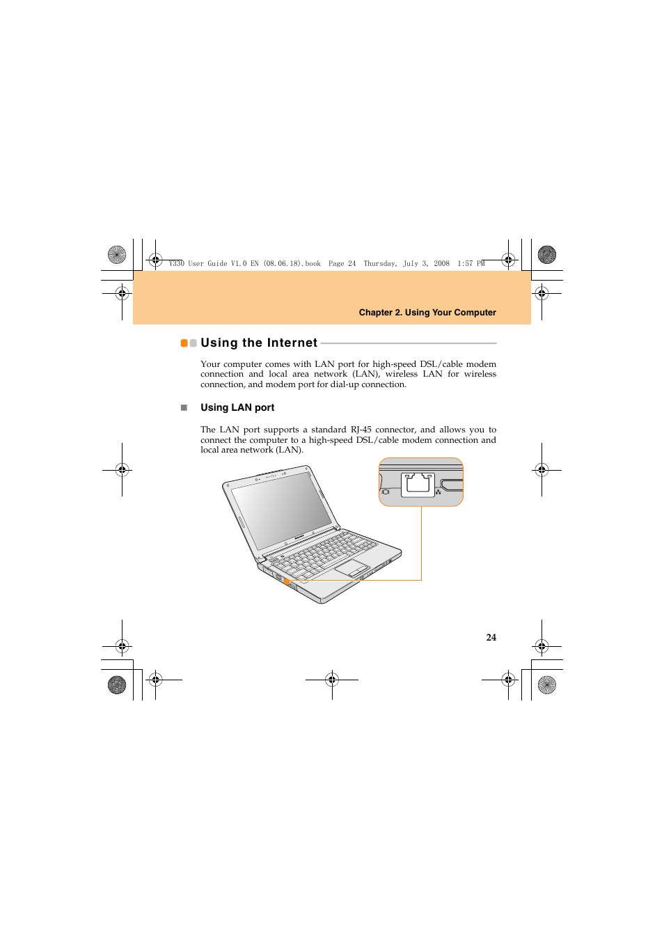 Using the internet | Lenovo IdeaPad Y330 User Manual | Page 33 / 148