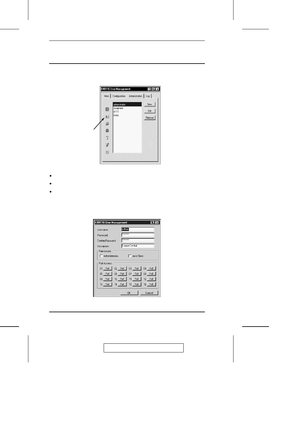User management | ATEN Altusen KVM on the Net KN2108 User Manual | Page 38 / 99