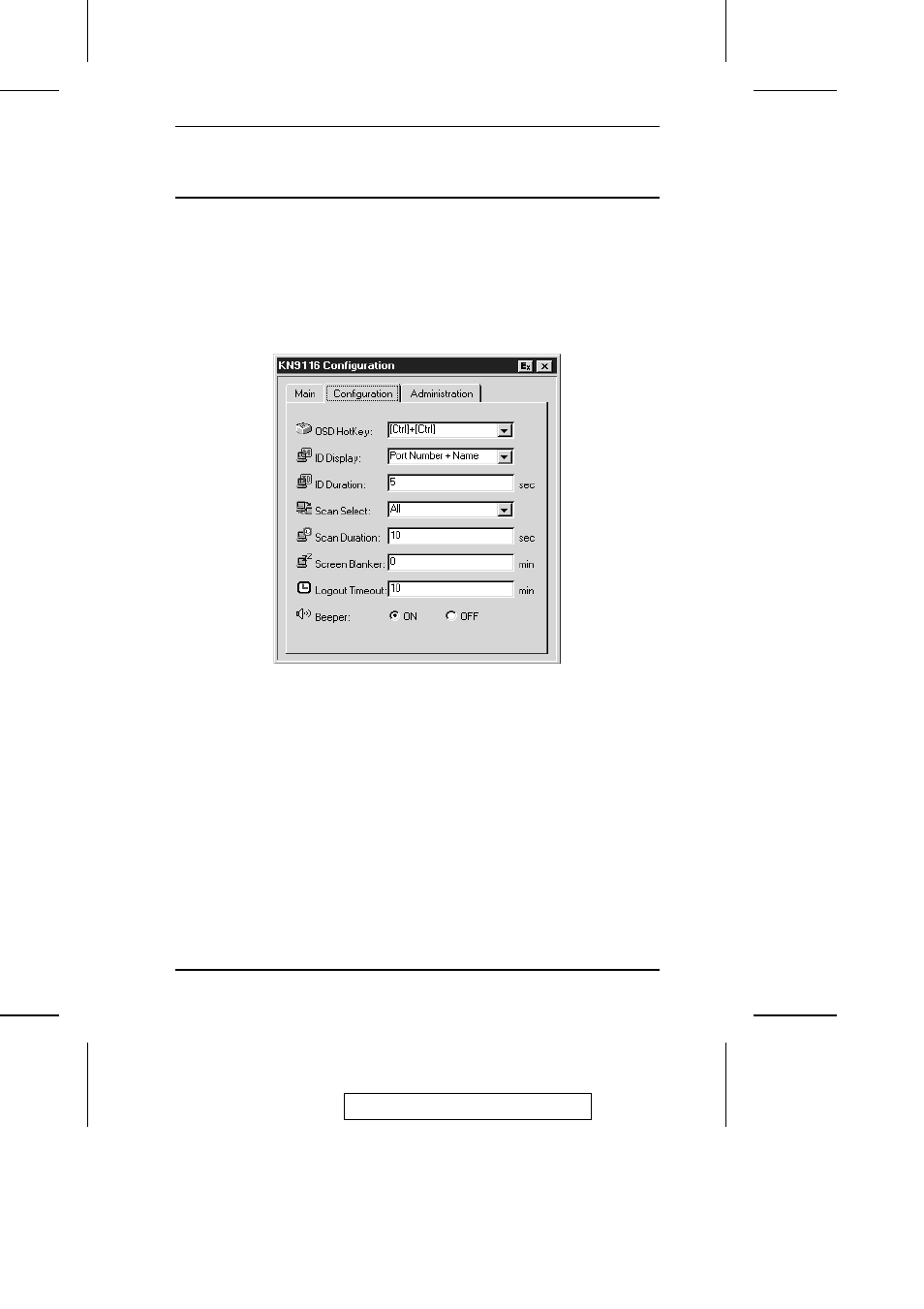 The configuration page | ATEN Altusen KVM on the Net KN2108 User Manual | Page 71 / 99
