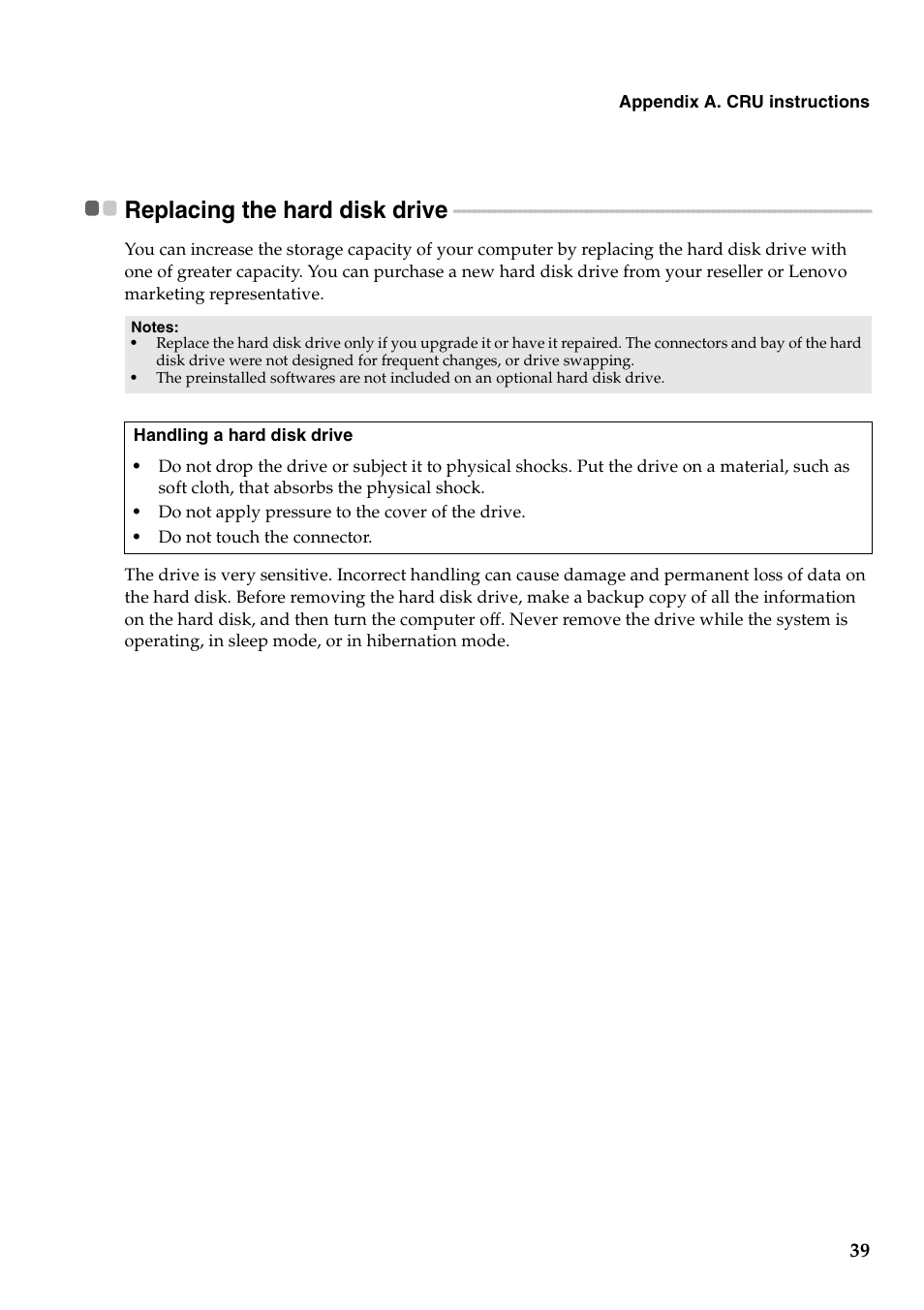 Replacing the hard disk drive | Lenovo V470c Notebook User Manual | Page 43 / 53