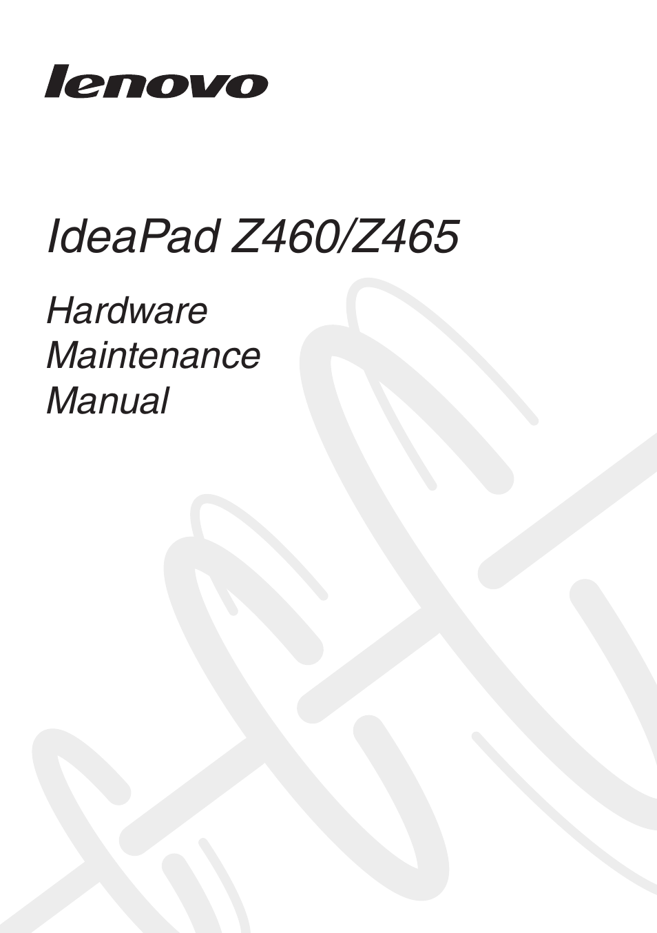 Lenovo IdeaPad Z460 User Manual | 92 pages