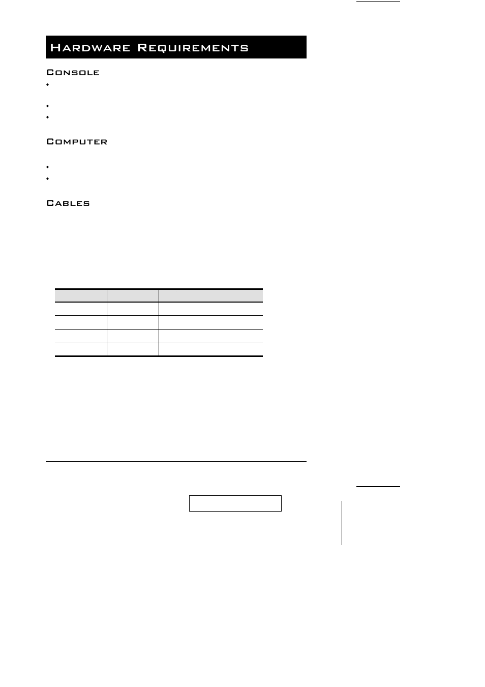 Hardware requirements, Console, Computer | Cables | ATEN CS-1732 User Manual | Page 7 / 32