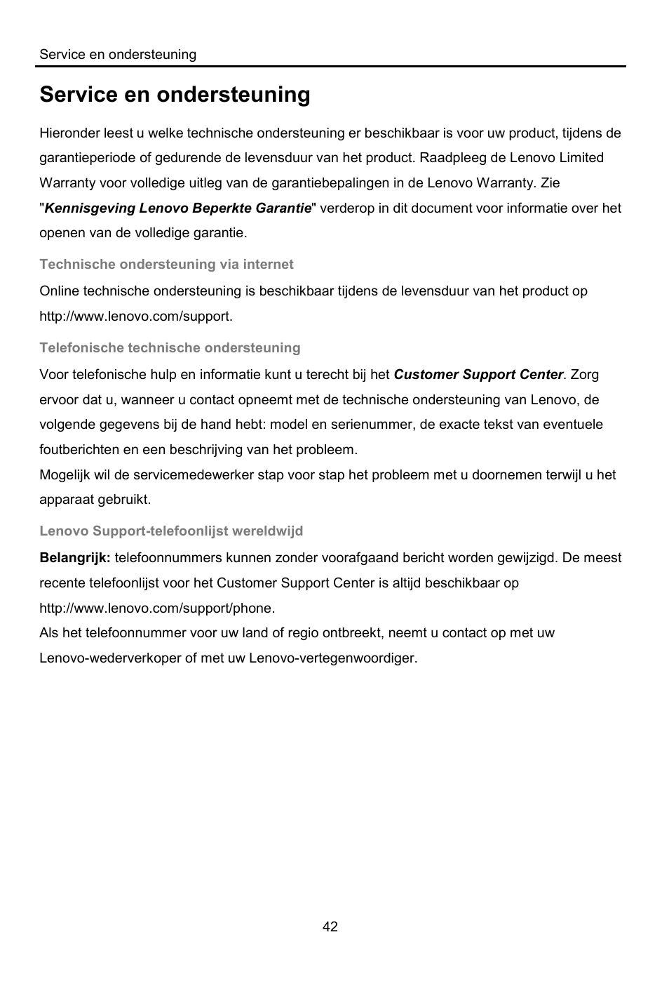 Service en ondersteuning | Lenovo A8-50 Tablet User Manual | Page 43 / 176