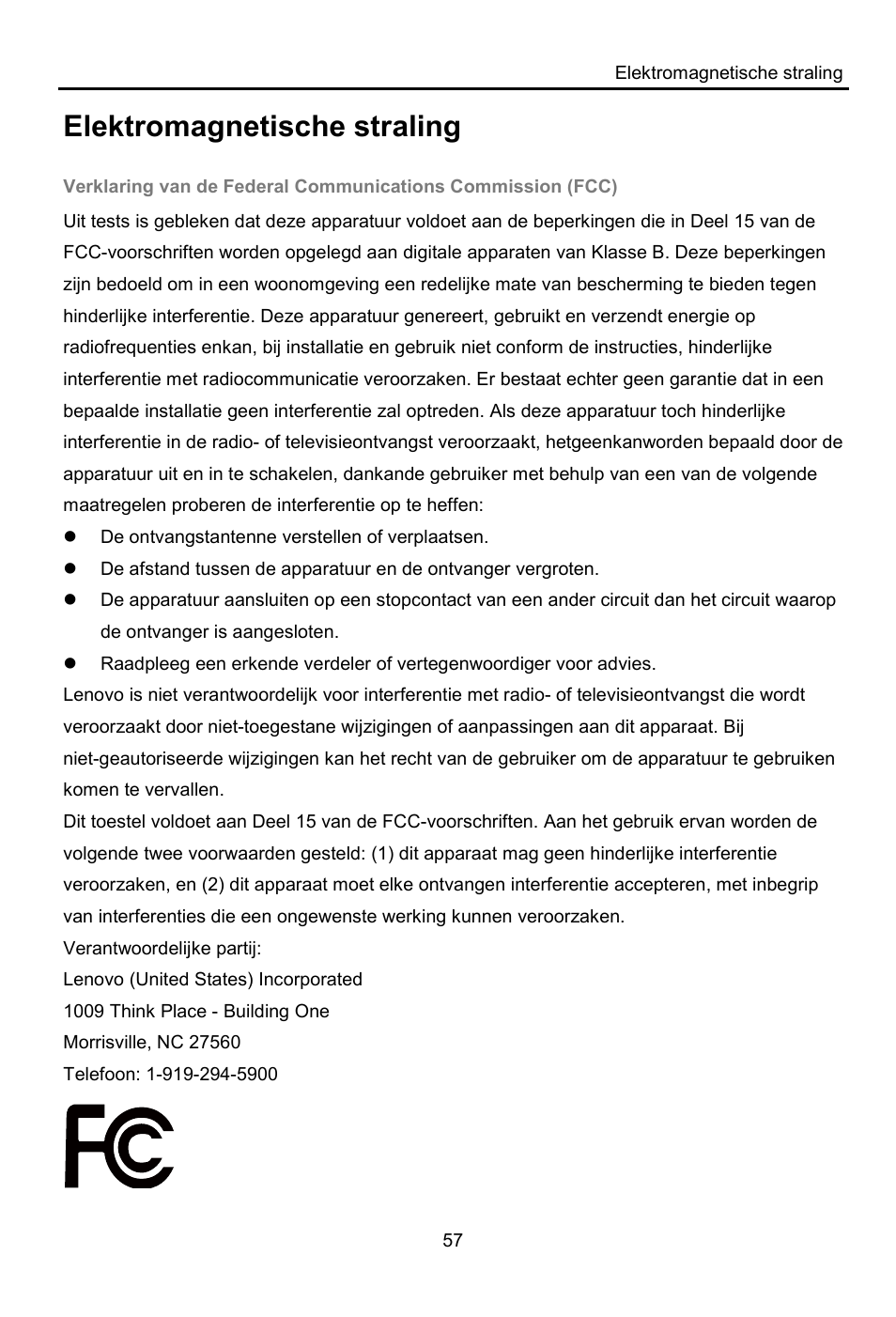 Elektromagnetische straling | Lenovo A8-50 Tablet User Manual | Page 58 / 176