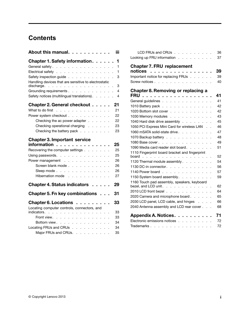 Lenovo M4400s notebook User Manual | Page 3 / 80