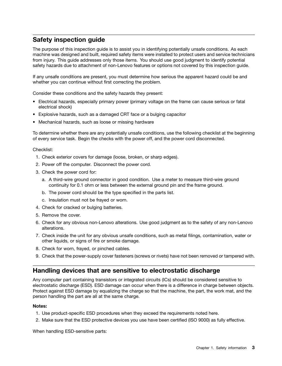 Safety inspection guide | Lenovo M4400s notebook User Manual | Page 9 / 80