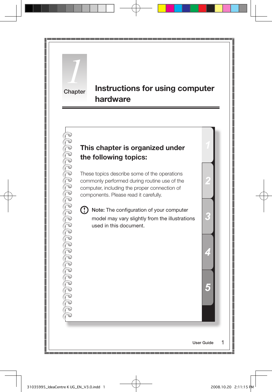 Instructions for using computer hardware | Lenovo IdeaCentre K230 User Manual | Page 6 / 41