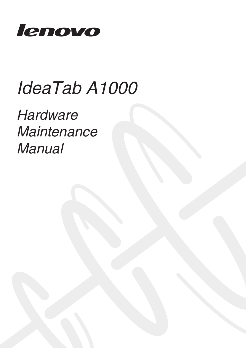 Lenovo A1000 Tablet User Manual | 45 pages