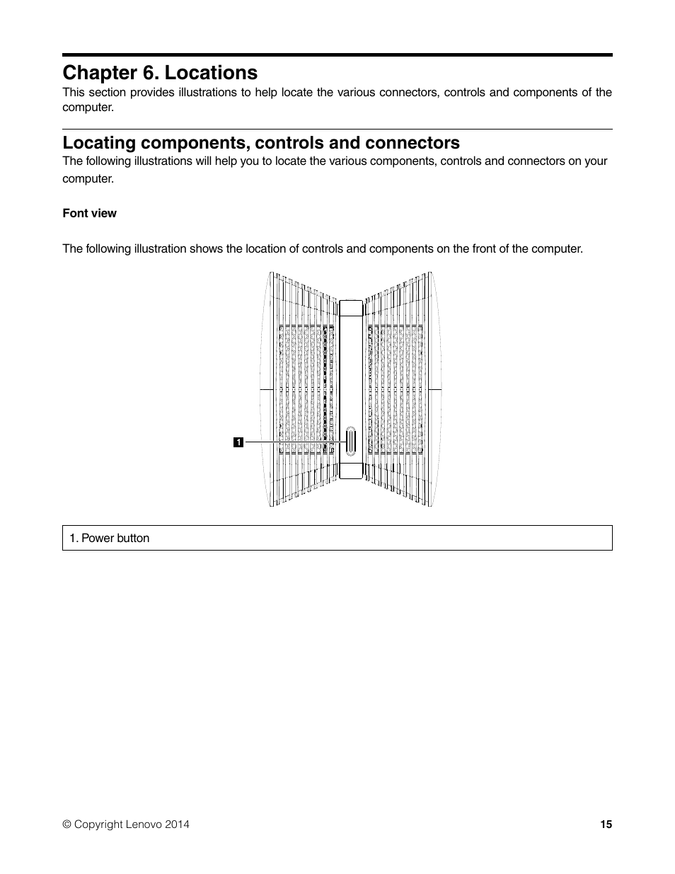 Chapter 6. locations, Locating components, controls and connectors | Lenovo Beacon User Manual | Page 21 / 46