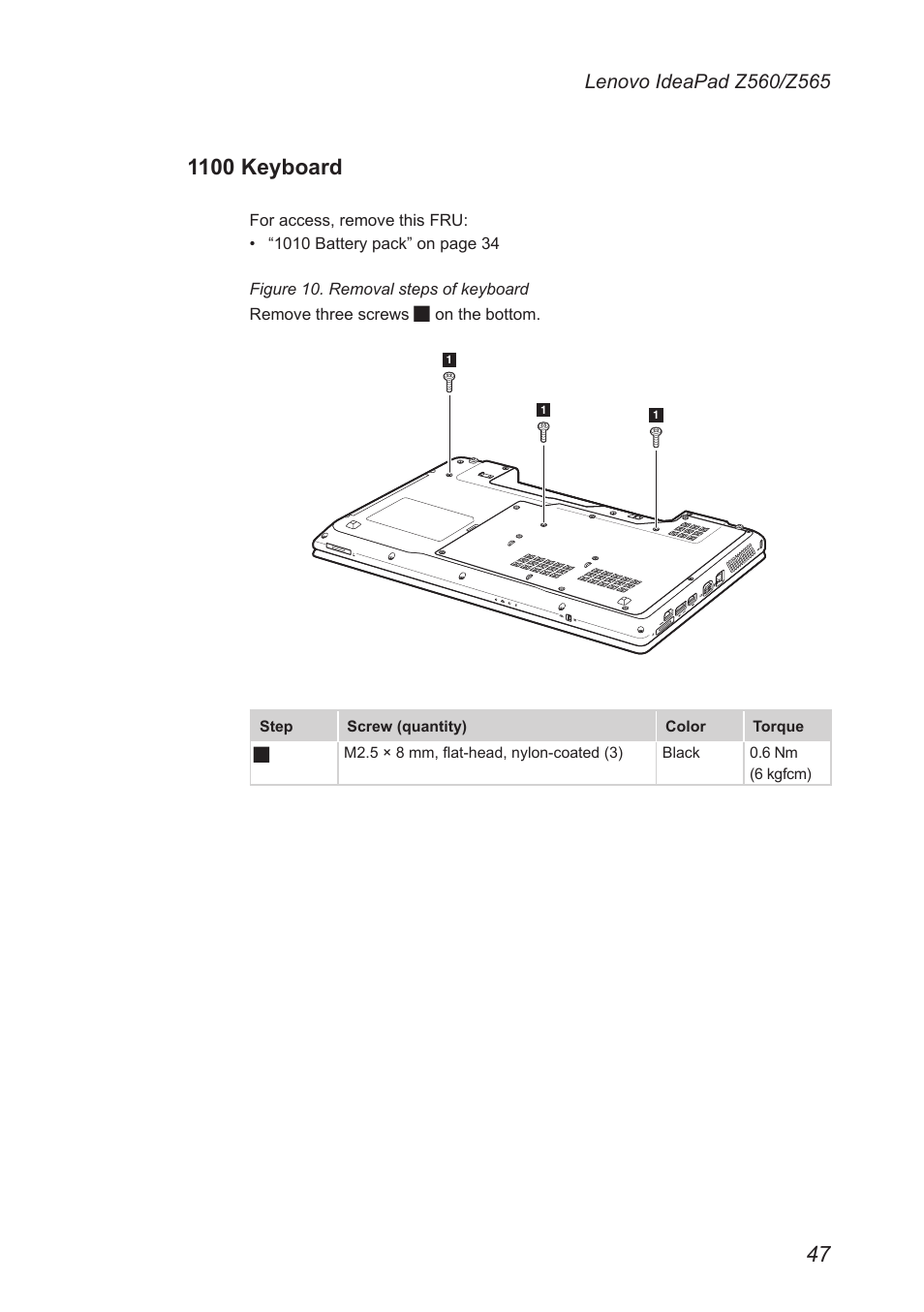 1100 keyboard | Lenovo IdeaPad Z560 User Manual | Page 51 / 90