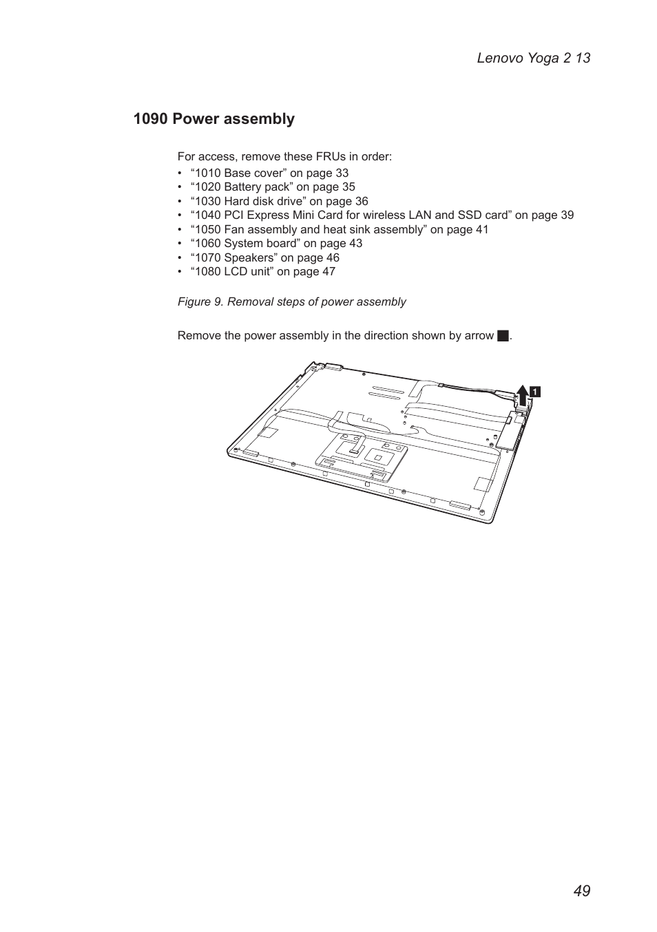 1090 power assembly | Lenovo Yoga 2 13 Notebook Lenovo User Manual | Page 53 / 77