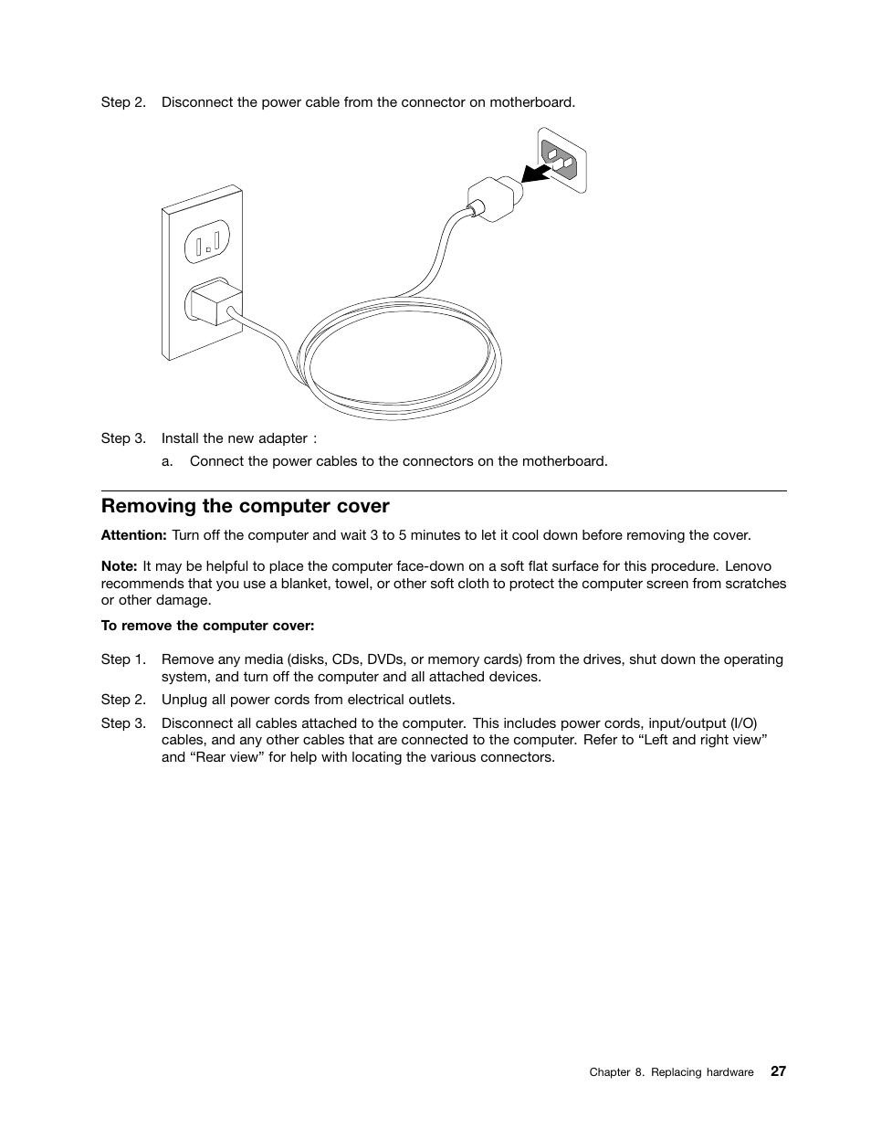 Removing the computer cover | Lenovo Erazer X510 Desktop User Manual | Page 33 / 59