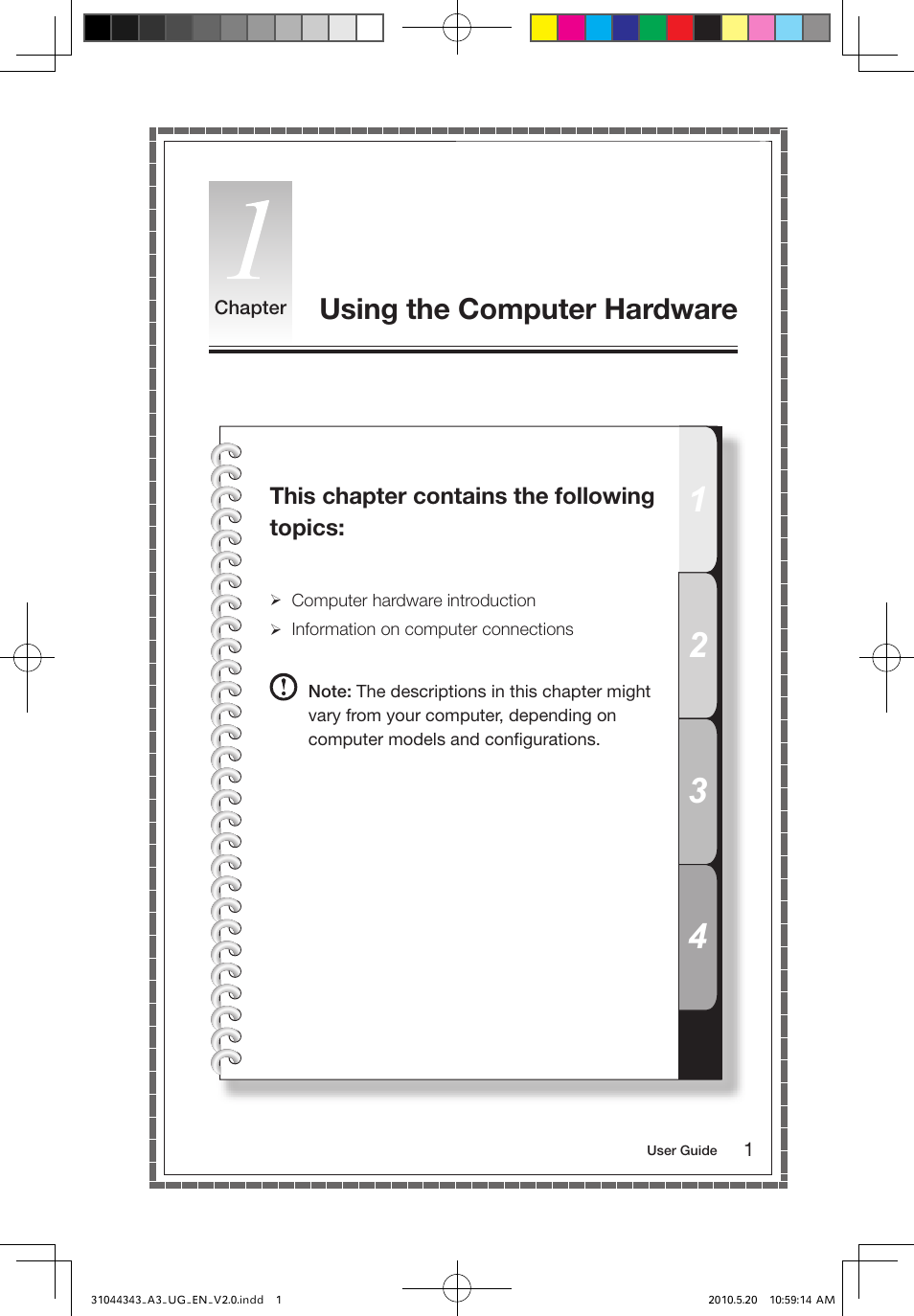 Using the computer hardware | Lenovo IdeaCentre A310 User Manual | Page 6 / 35