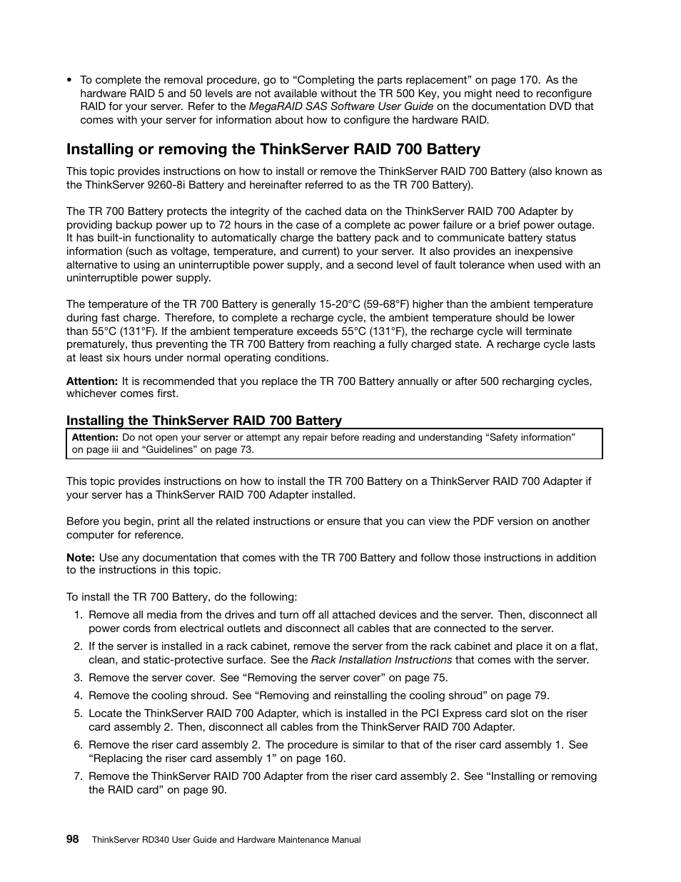 Lenovo ThinkServer RD340 User Manual | Page 110 / 214