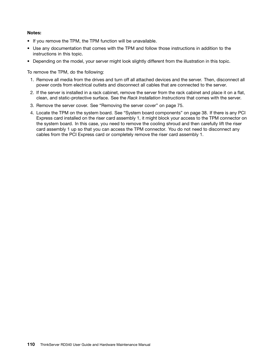 Lenovo ThinkServer RD340 User Manual | Page 122 / 214