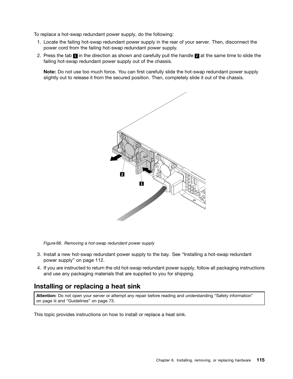 Installing or replacing a heat sink | Lenovo ThinkServer RD340 User Manual | Page 127 / 214